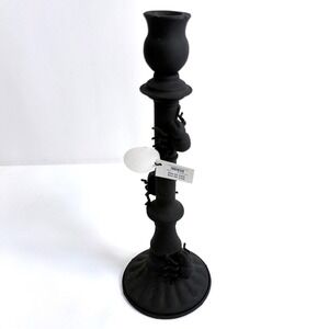 Anthropologie Candlestick Holder Black Spider Insect Halloween Gothic Decor NEW